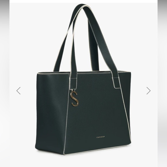 Strathberry Cabas S emerald green tote with zip - Picture 1 of 12